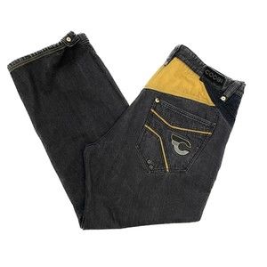 Coogie VTG 90s Black Straight Leg Jeans Mens 44 x 35 Y2K MI USA Embroidered